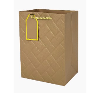 Пакет подарочный Престиж, 32*26*12см, золотой