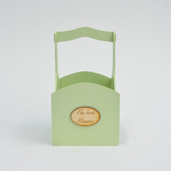 Декоративный ящик из фанеры квадратный 140*125*h225 фисташковый!!!