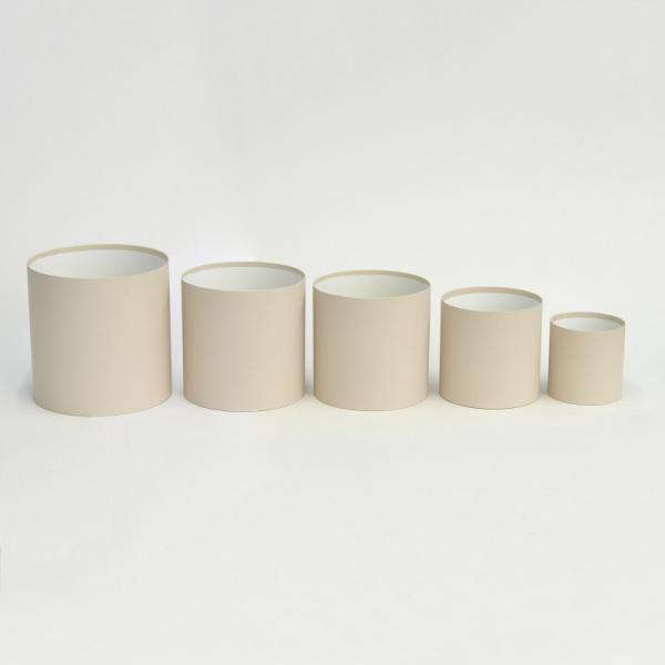 Коробки круглые без крышек Набор из 5-ти (10/13,5/15/16/18) .кофе с молоком