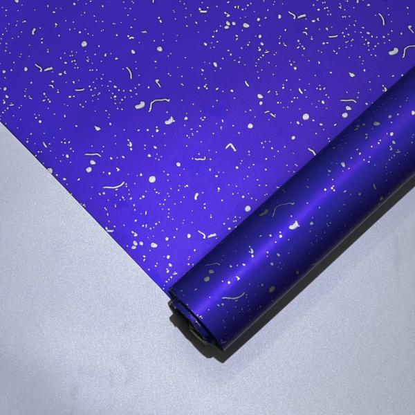 Пленка матовая Крапление2 цв.синий/серебро 50мкм 580мм 10м±5%