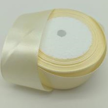 Лента атласная 3,8/25 слоновая кость