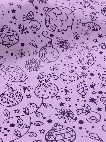 Пленка матовая НГ двухсторонняя Игрушки розовая 58см*10м±5% 50мкр