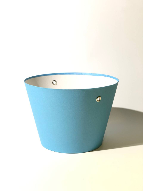 Конус под цветы 11,5*17*12 .голубой