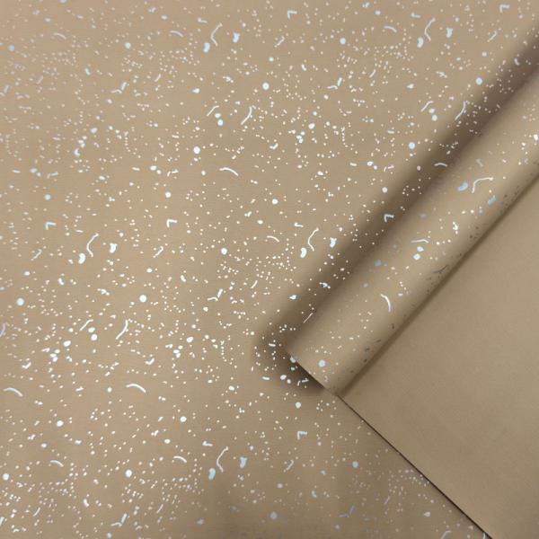 Пленка матовая Крапление мокко/серебро 58см*10м±5% 65мкм