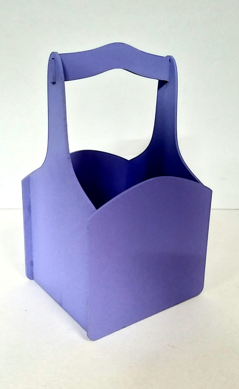 Декоративный ящик из фанеры квадратный 140*125*h225 васильковый!!!