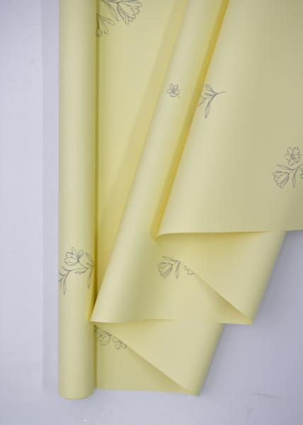 Пленка матовая двухсторонняя Легкость сливочно-желтый 48см*10м±5% 65мкм