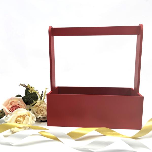 Декоративный ящик прямоугольный 245*125 h270  красный