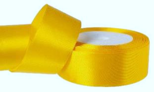 Лента атласная 3,8/25 желтый