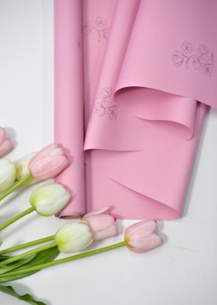 Пленка матовая двухсторонняя Легкость розовый 48см*10м±5% 65мкм