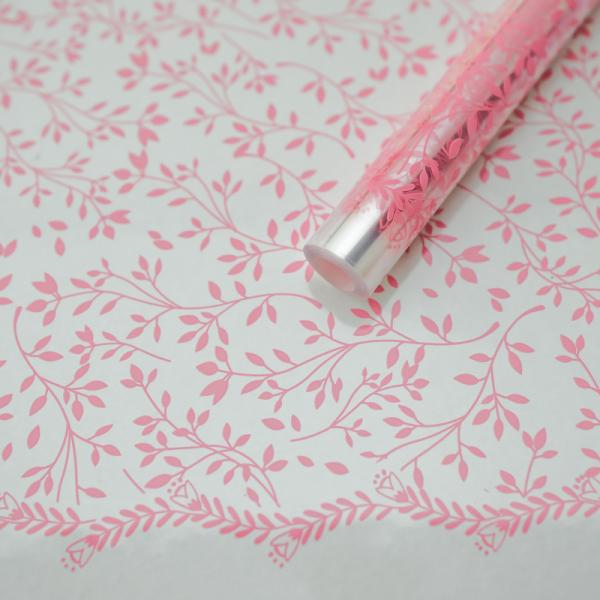 Пленка Веточки Розовый 70см*200гр ± 5%