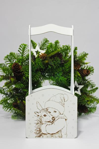 Декоративный ящик квадратный 140*125*h300 Нежность белый