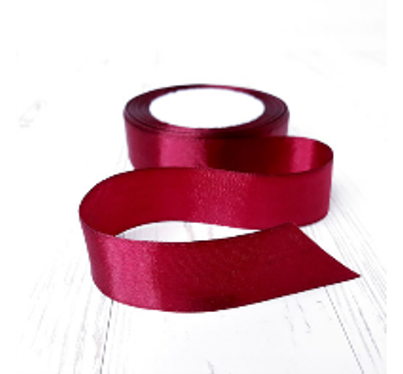 Лента атласная 2,5/25 спелая вишня