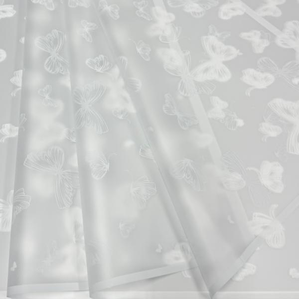 Пленка матовая Бабочки рамка белый 20 листов 58*58см 50мкм