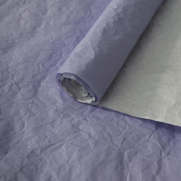 Бумага Эколюкс двухцветная сиреневый/белый 70см * 5 ярдов ± 5%