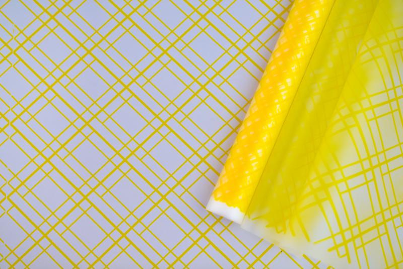 Пленка матовая (MDS) Клетка желтая 60см,40мкм 200гр