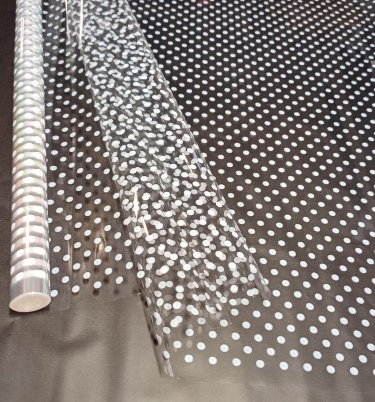 Пленка Крафтовый горох белый 70см*200гр ± 5%