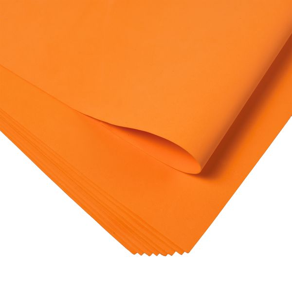 Фоамиран 60х70 см, (10 листов в уп.), 1,1мм цв. апельсиновый