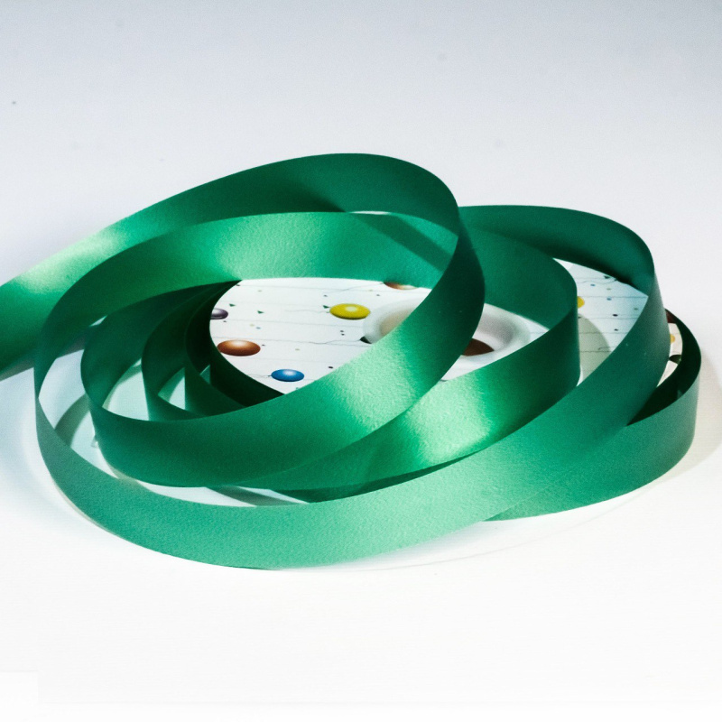 Лента простая Гладкая без тиснения 2/100ярд светло-зеленый