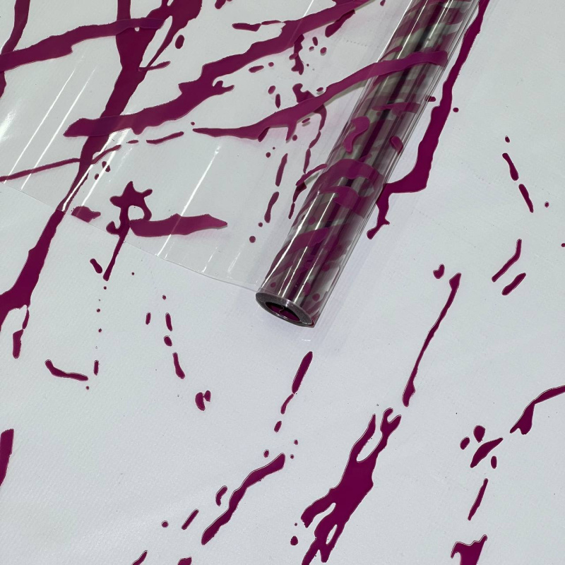 Пленка Мрамор фуксия 70см*200гр ± 5%