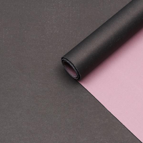 Крафт бумага двухцветная Черный/Капучино 68см/60гр/10 м ± 5%