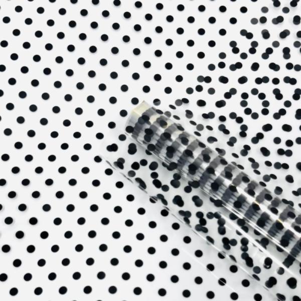 Пленка Крафтовый горох черный 70см*200гр ± 5%