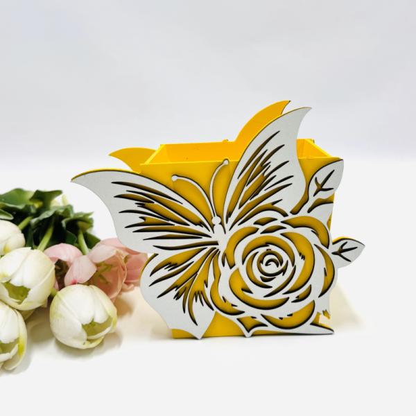 Кашпо Бабочка 95*100 h135 желтый