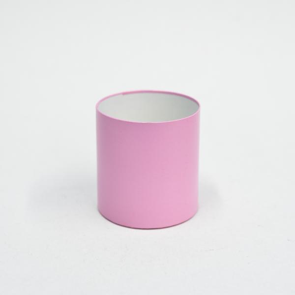 Коробка круглая без крышек 10*10 .Розовый глянец