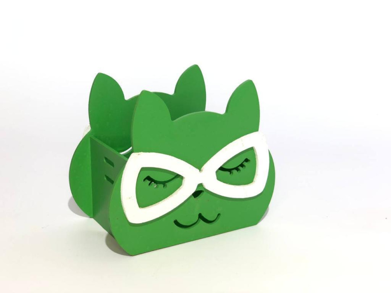 Кашпо Котик в очках (120*80*85) салатовый Акция