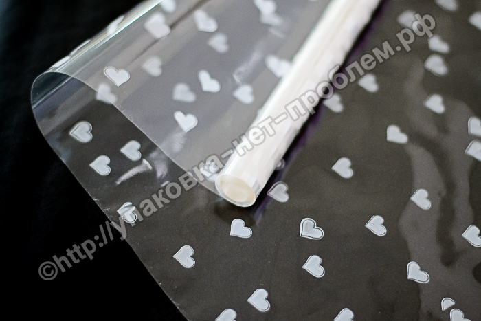 Пленка Сердца белые