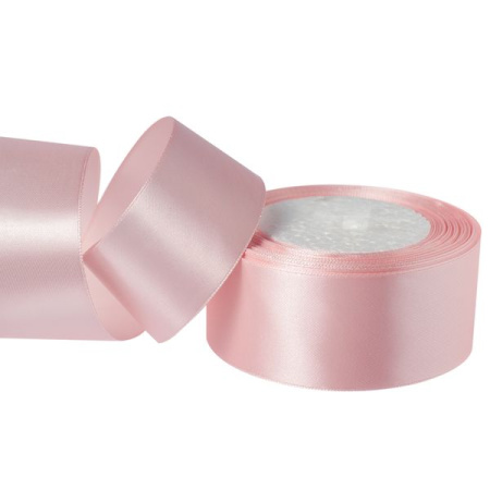 Лента атласная 3,8/25 бежево-розовый