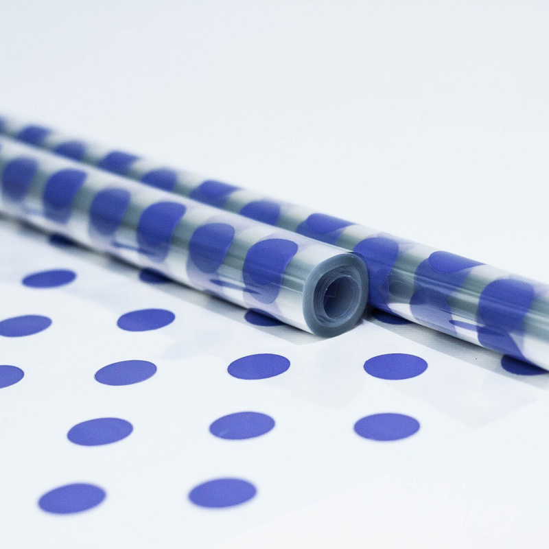 Пленка Горох крупный сиреневый 70см*10ярд ± 5%