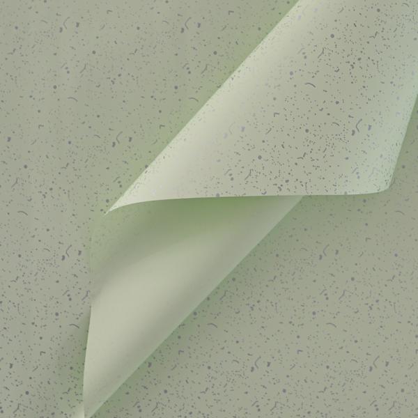Пленка матовая Крапление фисташковый/серебро 58см*10м±5% 65мкм