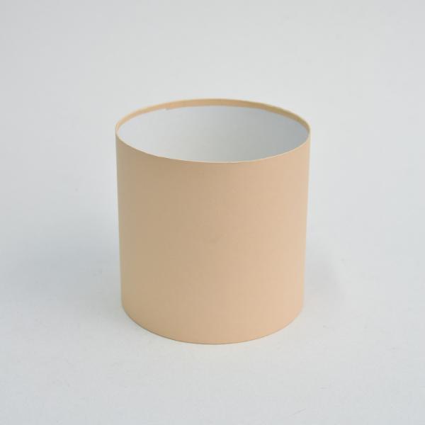 Коробка круглая без крышек 16*16 ваниль/кремовый