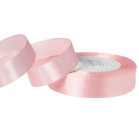 Лента атласная 2/25 бежево-розовый