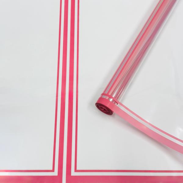 Пленка прозрачная Рамка розовая 60см*400гр ± 5%