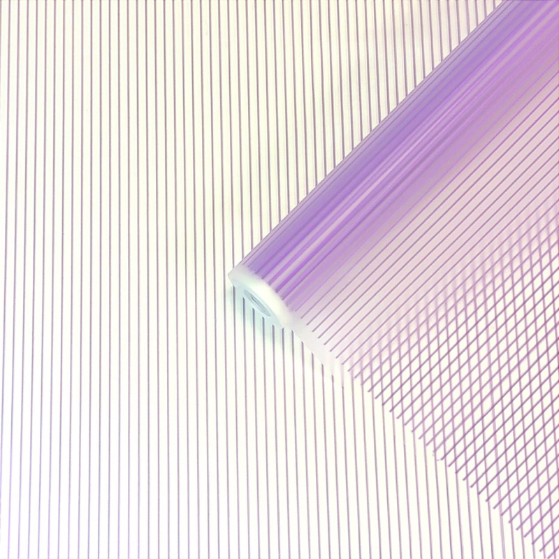 Пленка матовая  Полоски сиреневый рассвет 60см 10м 50мкм
