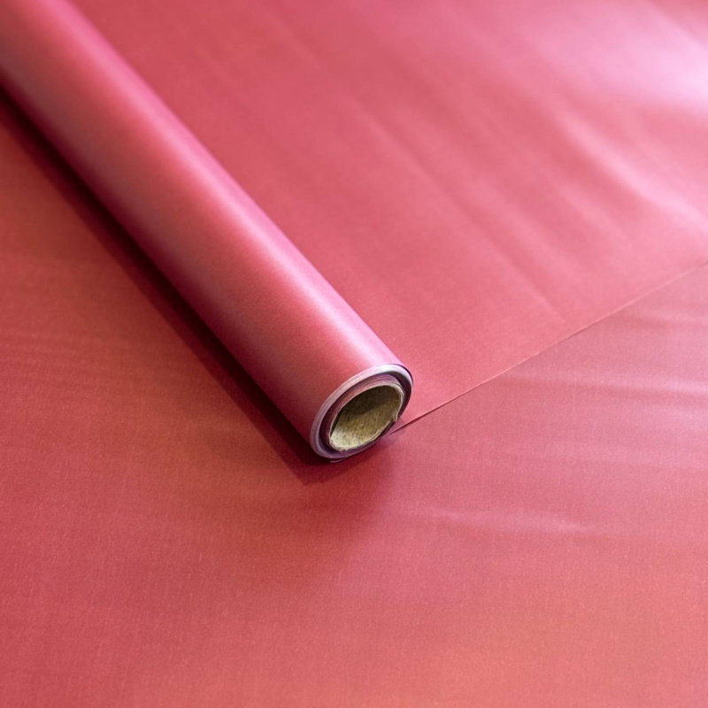 Пленка матовая однотонная двухсторонняя винный 48см*10м±5% 50мкр