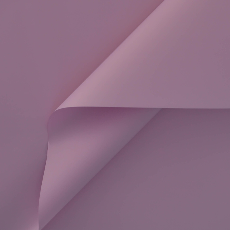 Пленка матовая однотонная двухсторонняя сиреневый пастель 58см*10м±5% 65мкм
