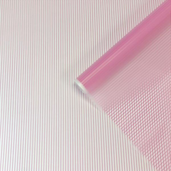 Пленка матовая  Полоски бледно-розовый 60см 10м 50мкм