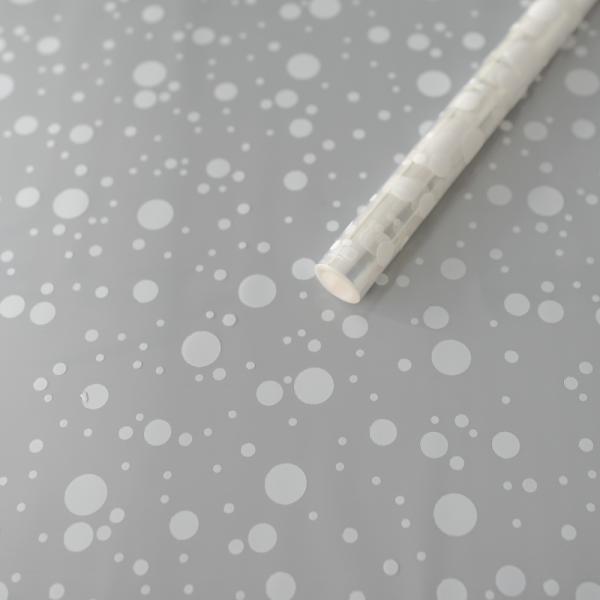 Пленка прозрачная Конфетти белый 70см*200гр ± 5%