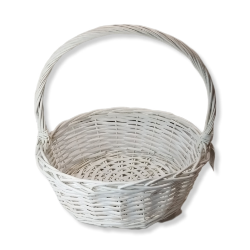 Корзина плетеная (ива): 40*40*15H*41HH, 1 шт., белый