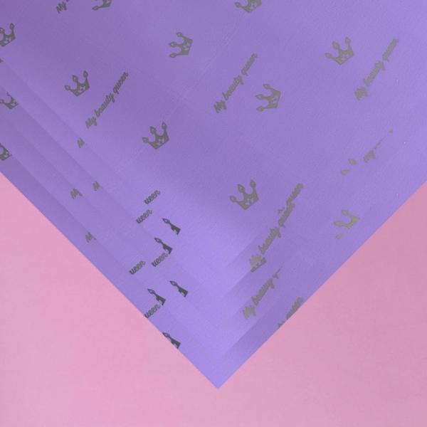 Пленка матовая двухсторонняя Королева лаванда/розовая пастель 10 листов 58*58 50мкр