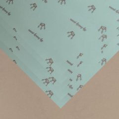 Пленка матовая двухсторонняя Королева тиффани/св.-бежевая 10 листов 58*58 50мкр