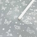 Пленка Летящие Бабочки белый 70см*200гр ± 5%