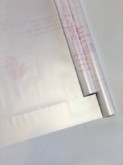 Матовая пленка двухсторонняя на втулке 50мкр Перламутр белый/Признание розовый 60 см*10 ярд ± 5%