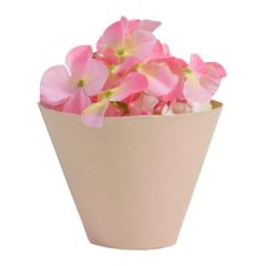 Конус под цветы 11,5*17*12 .кофе с молоком