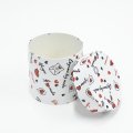 Коробка круглая 13*13 Я люблю тебя рисунок черный/красный на белом
