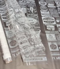 Пленка Газета винтажная белая 70см*10ярд ± 5%