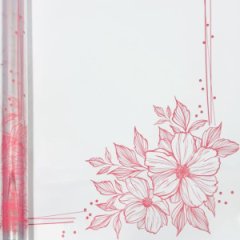 Пленка прозрачная Рамка цветы розовый 60см*400гр ± 5%