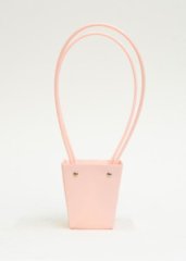 Сумка-трапеция с пластиковыми ручками 9*6,5*10cm, цв. матовый розовый